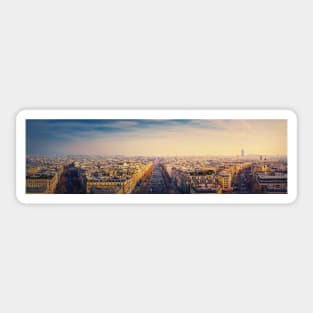 Paris sunset cityscape Sticker